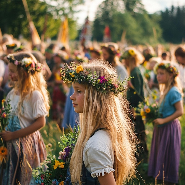 Photo midsummer festival in sweden