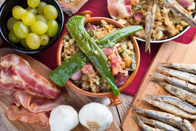 Migas traditional food on spain