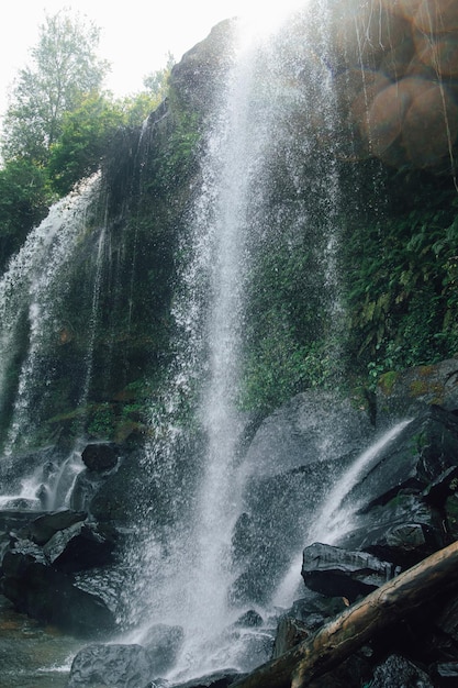 Mighty Phnom Kulen waterfall in Siem Reap Cambodia