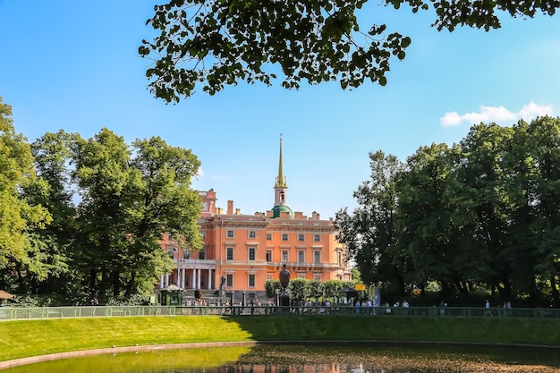 Mikhailovsky Castle or Engineers Castle is former royal residence in historic centre of StPetersburg