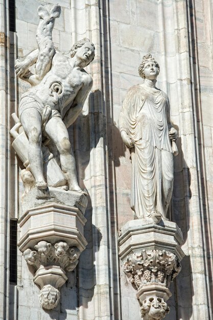 Milan 2005 Expo capital Cathedral statue detail