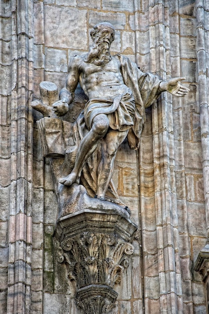 Milan 2005 Expo capital Cathedral statue detail