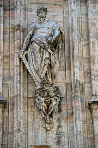 Milan 2005 Expo capital Cathedral statue detail