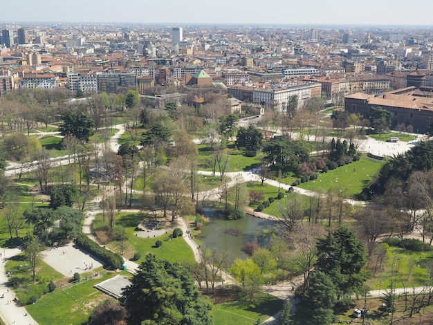 Milan aerial view