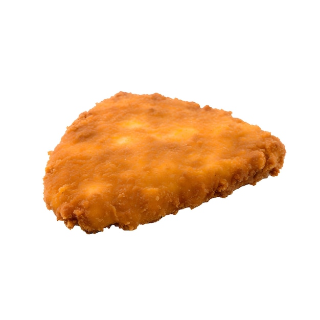 A Milanesa breaded fried isolate on white background