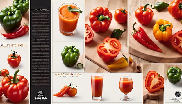 Photo mild tomato and bell pepper delight