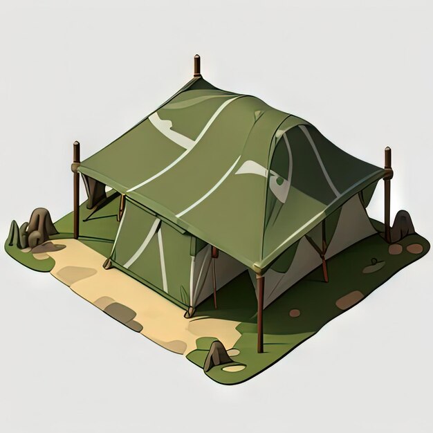 Photo military camo tent