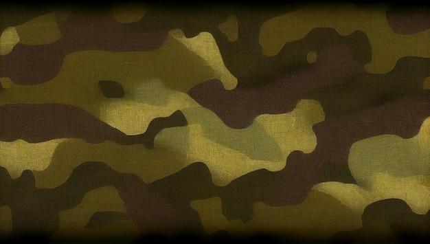 Military Camouflage Clothing in Forest with Grunge Effect generative AI