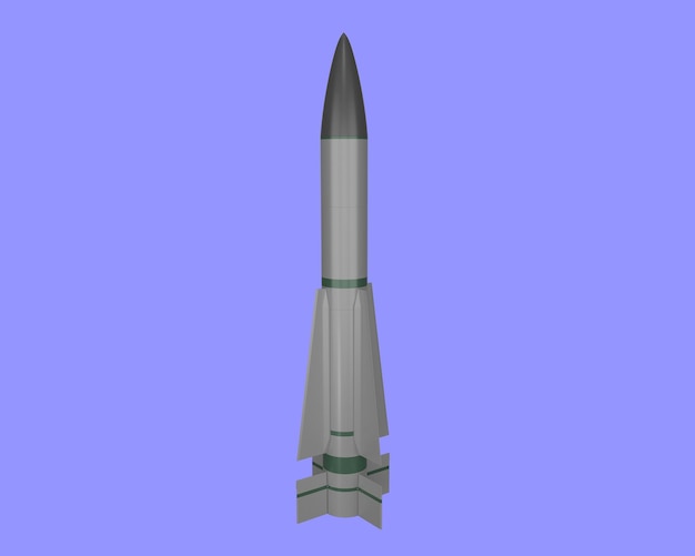 military cruise missile 3d render.