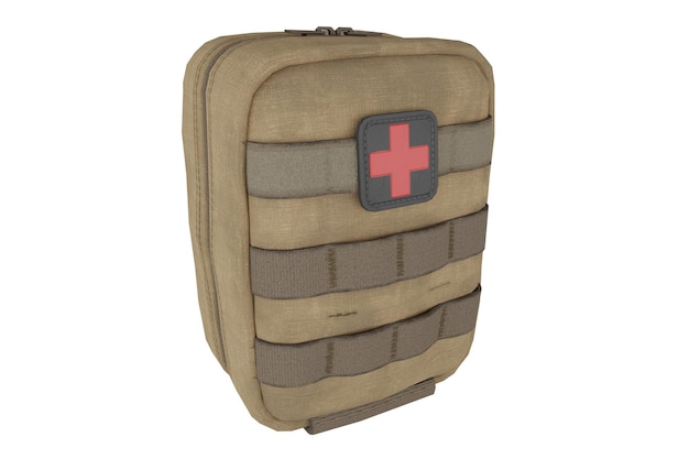 military first aid briefcase 3d rendering