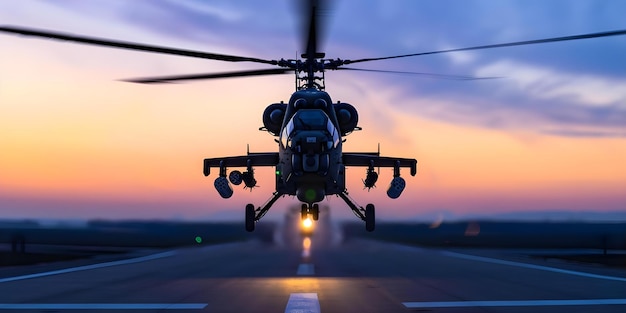 Military Helicopters Rise into the Sky in Preparation for a Mission Concept Military Helicopters Sky Preparation Mission