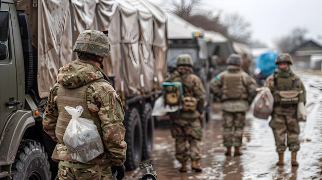 Military Personnel Providing Disaster Relief Assistance and Humanitarian Aid