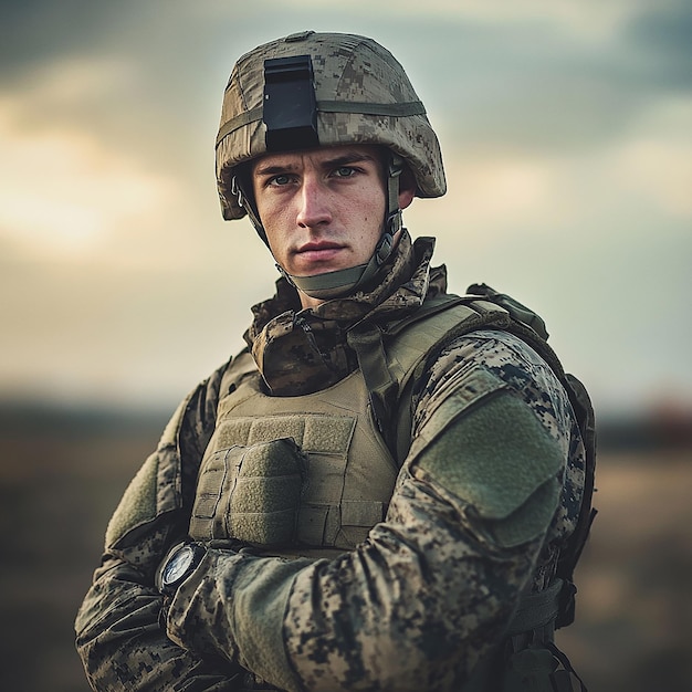 Military soldier portrait