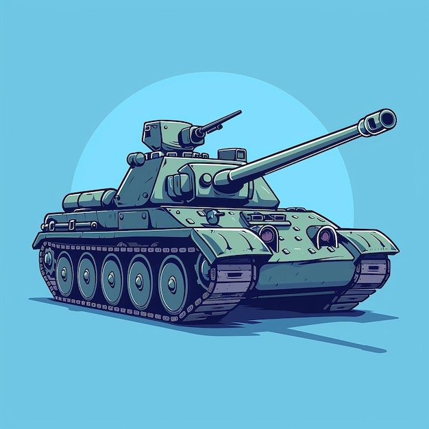 military tank icon cartoon vector