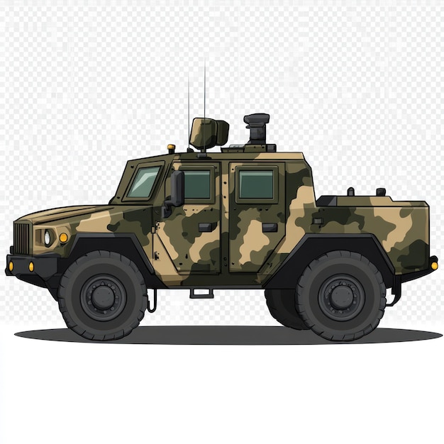 Photo military vehicle illustration camouflage offroad tactical fourwheel drive transportation army combat defense military