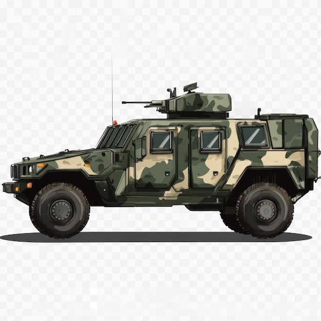 Photo military vehicle illustration with camo design