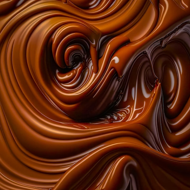 Milk chocolate background illustration Generative AI