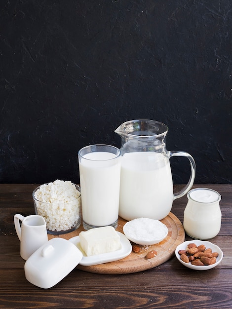 Milk, cottage cheese and dairy products