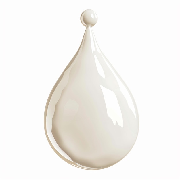 Milk drop isolated on transparent a white background