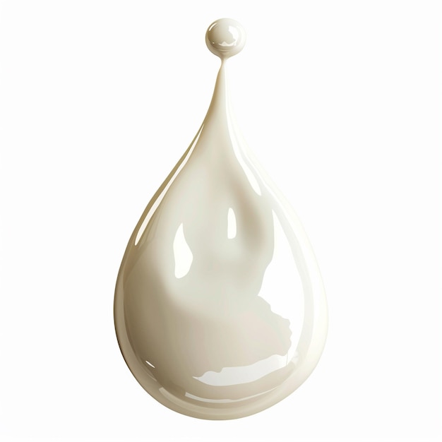 Milk drop isolated on transparent a white background