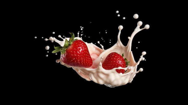 Milk enriched strawberry butter Generative AI