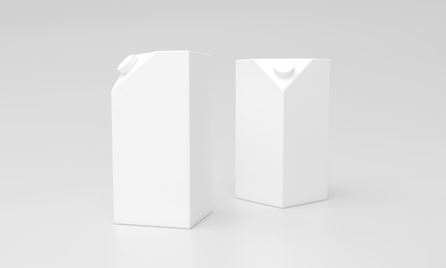 Milk Pack Packaging Packet Design 3D Rendered