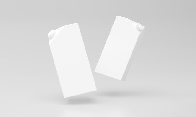 Milk Pack Packaging Packet Design 3D Rendered