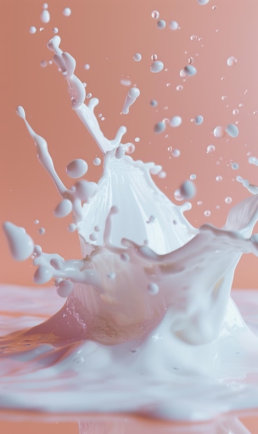 milk splash background with beautiful colors as wallpaper ai generated