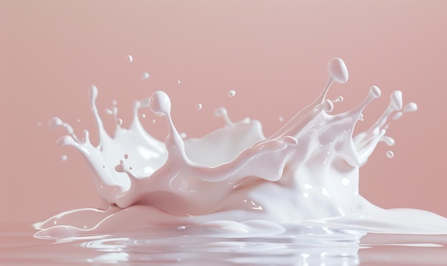 milk splash background with beautiful colors as wallpaper ai generated