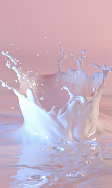 milk splash background with beautiful colors as wallpaper ai generated