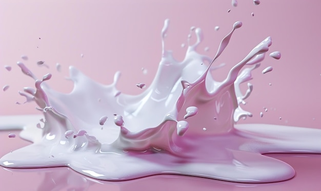 milk splash background with beautiful colors as wallpaper ai generated