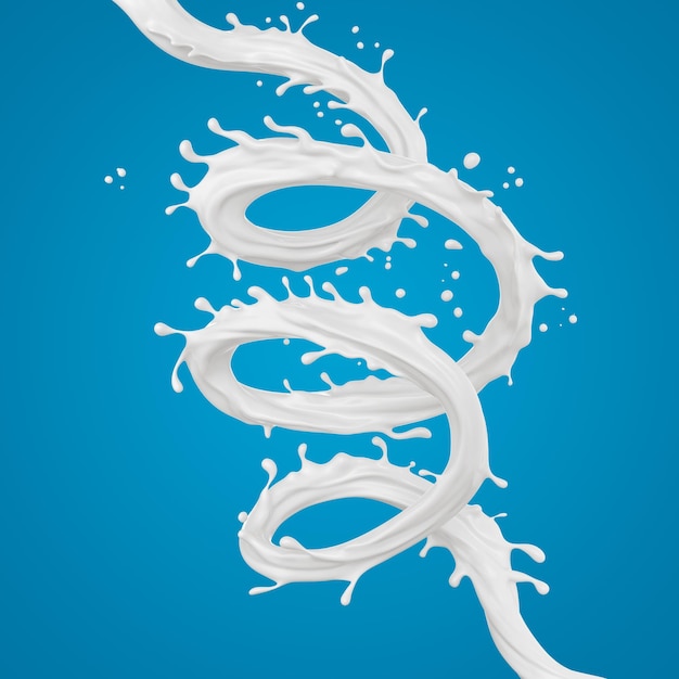 Milk splash isolated on background liquid or Yogurt splash Include clipping path