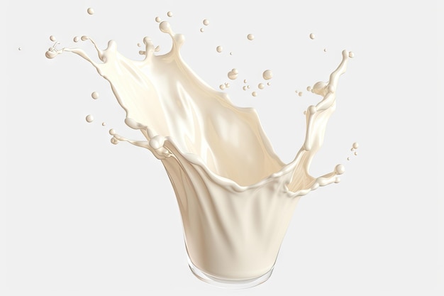 milk splash isolated on white background