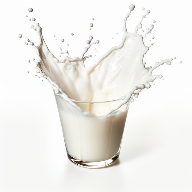 milk splash isolated on white background