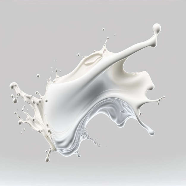 milk splash isolated on white