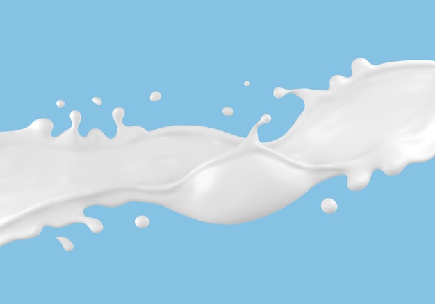 Milk splash isolated