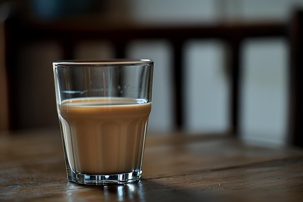 Milk tea in glass