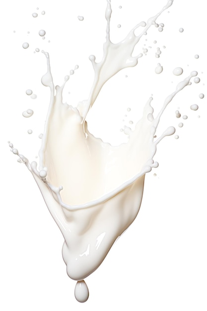 Milk with splash isolated isolated on a white background