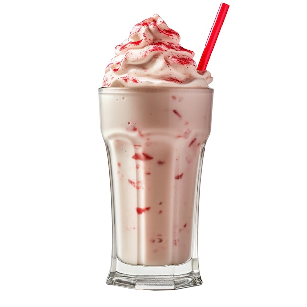 Milkshake isolated on background with Generative AI