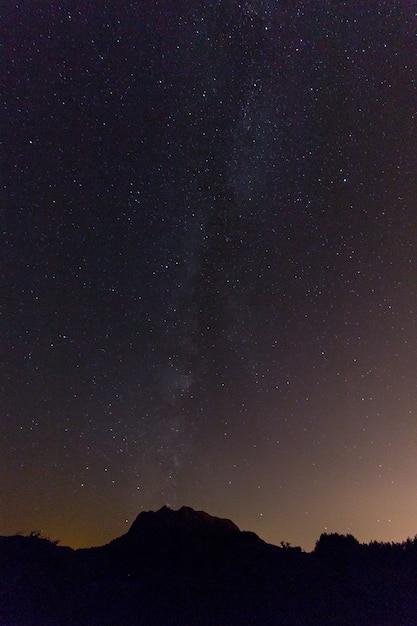 Milky way over the basque mountains. 