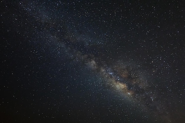 Milky Way Galaxy Long exposure photographwith grain