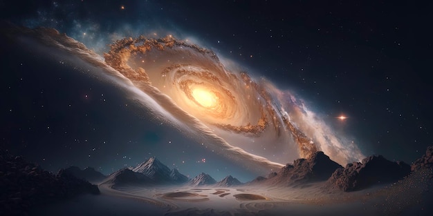 The milky way galaxy in the night sky