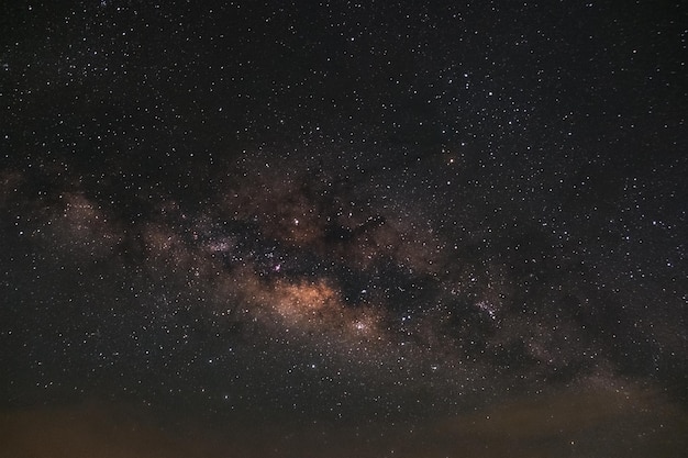 Milky way galaxy at phitsanulok in thailand Long exposure photographwith grain