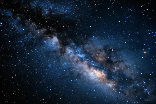 Milky way galaxy with stars and space dust in the universe