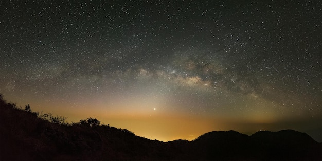 Milky way galaxy with stars and space dust in the universe