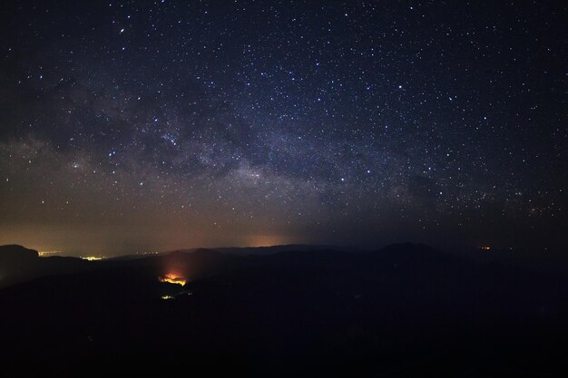 Milky way galaxy with stars and space dust in the universe