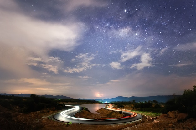 Milky way and the horseshoeroad