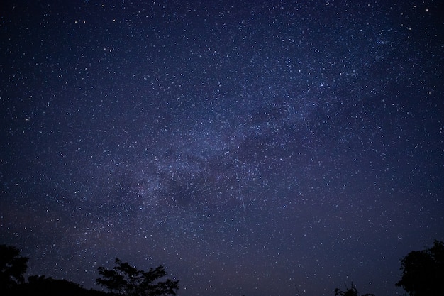 The milky way at night stars background