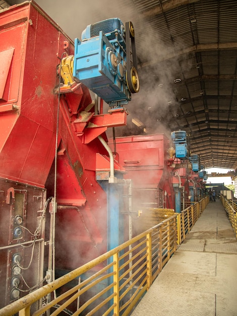 Mill processing sugar cane industry