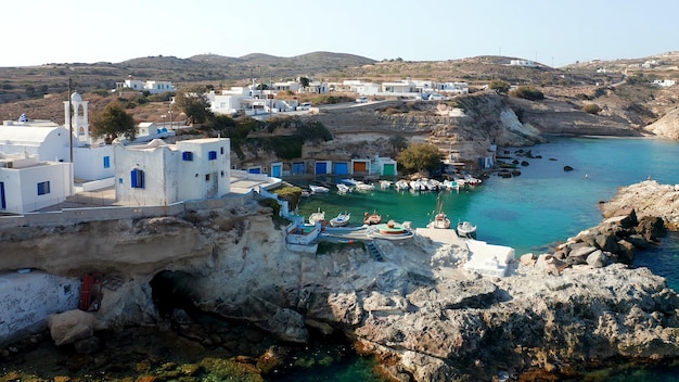 Milos is a volcanic island in the Aegean Sea Greece